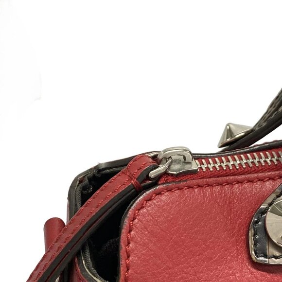 Auth FENDI By The Way 8BL124 Red Brown Black Leather Handbag - Picture 12 of 16